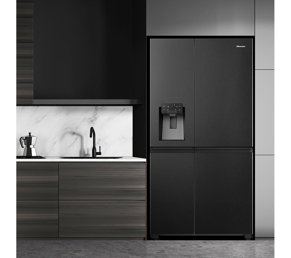 Frigorífico americano inteligente HISENSE PureFlat Infinite RS818N4IFE - Acero inoxidable negro