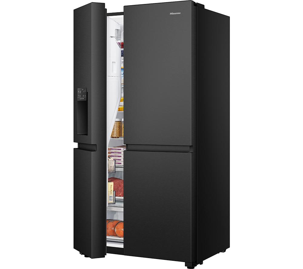 Frigorífico americano inteligente HISENSE PureFlat Infinite RS818N4IFE - Acero inoxidable negro