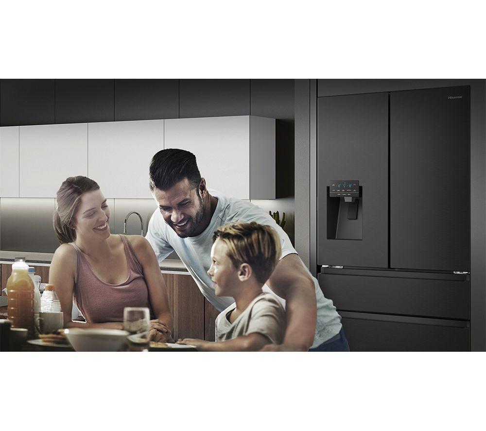 HISENSE PureFlat RF728N4SBFE Frigorífico Congelador Inteligente - Acero Inoxidable Negro