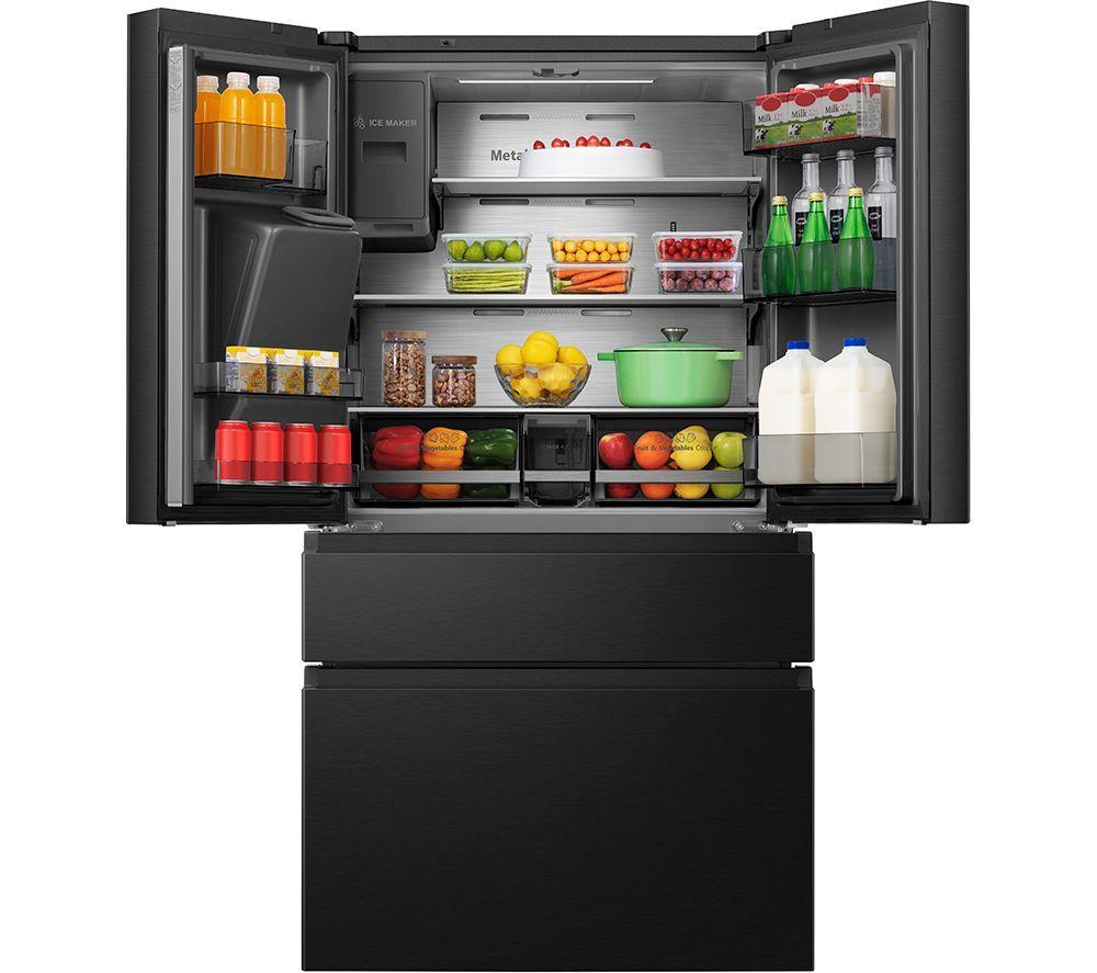 HISENSE PureFlat RF728N4SBFE Frigorífico Congelador Inteligente - Acero Inoxidable Negro