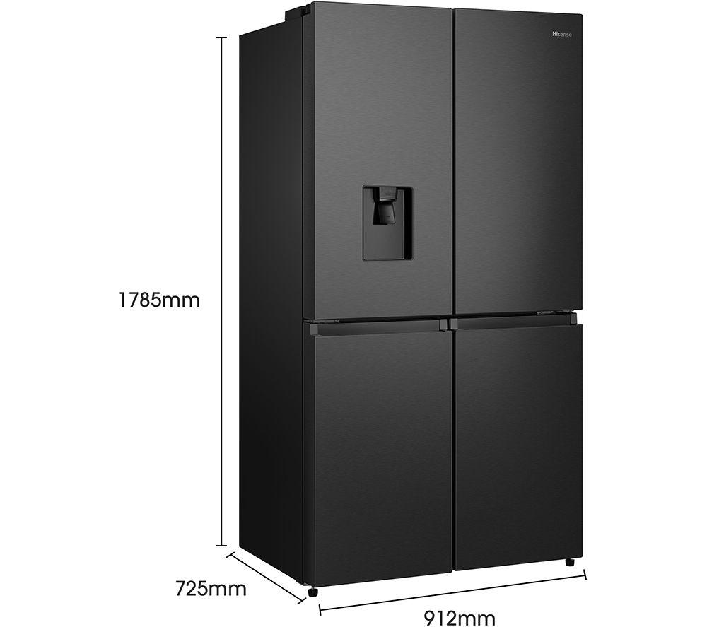 Frigorífico combi inteligente HISENSE PureFlat RQ758N4SWFE - Acero inoxidable negro