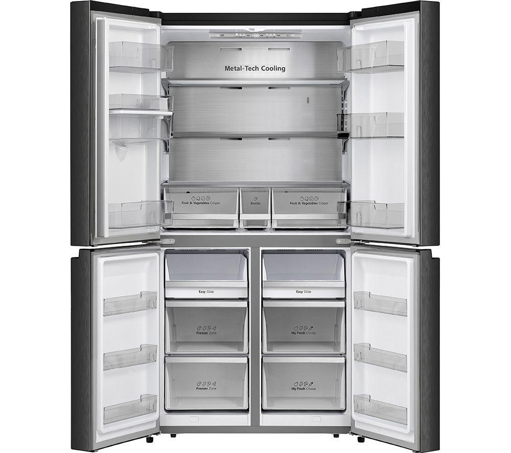 Frigorífico combi inteligente HISENSE PureFlat RQ758N4SWFE - Acero inoxidable negro