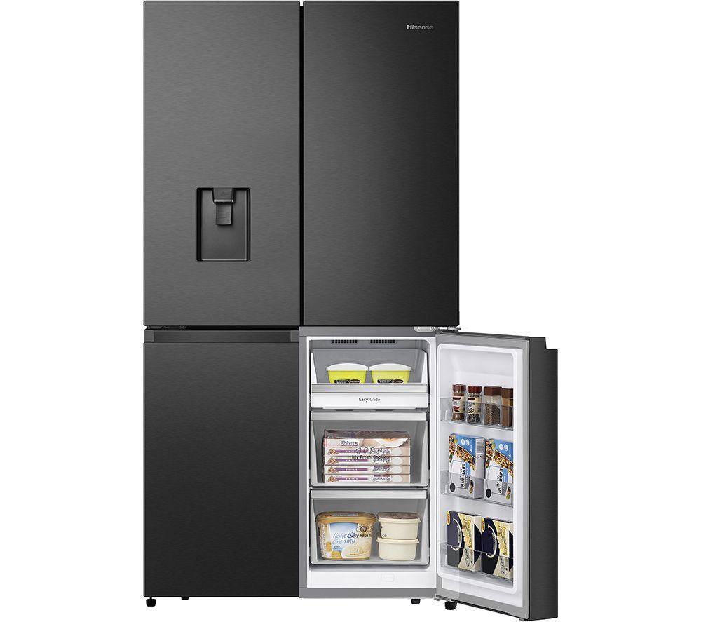 Frigorífico combi inteligente HISENSE PureFlat RQ758N4SWFE - Acero inoxidable negro