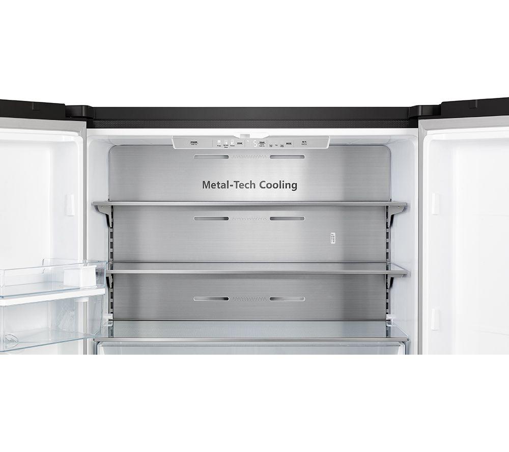 Frigorífico combi inteligente HISENSE PureFlat RQ758N4SWFE - Acero inoxidable negro