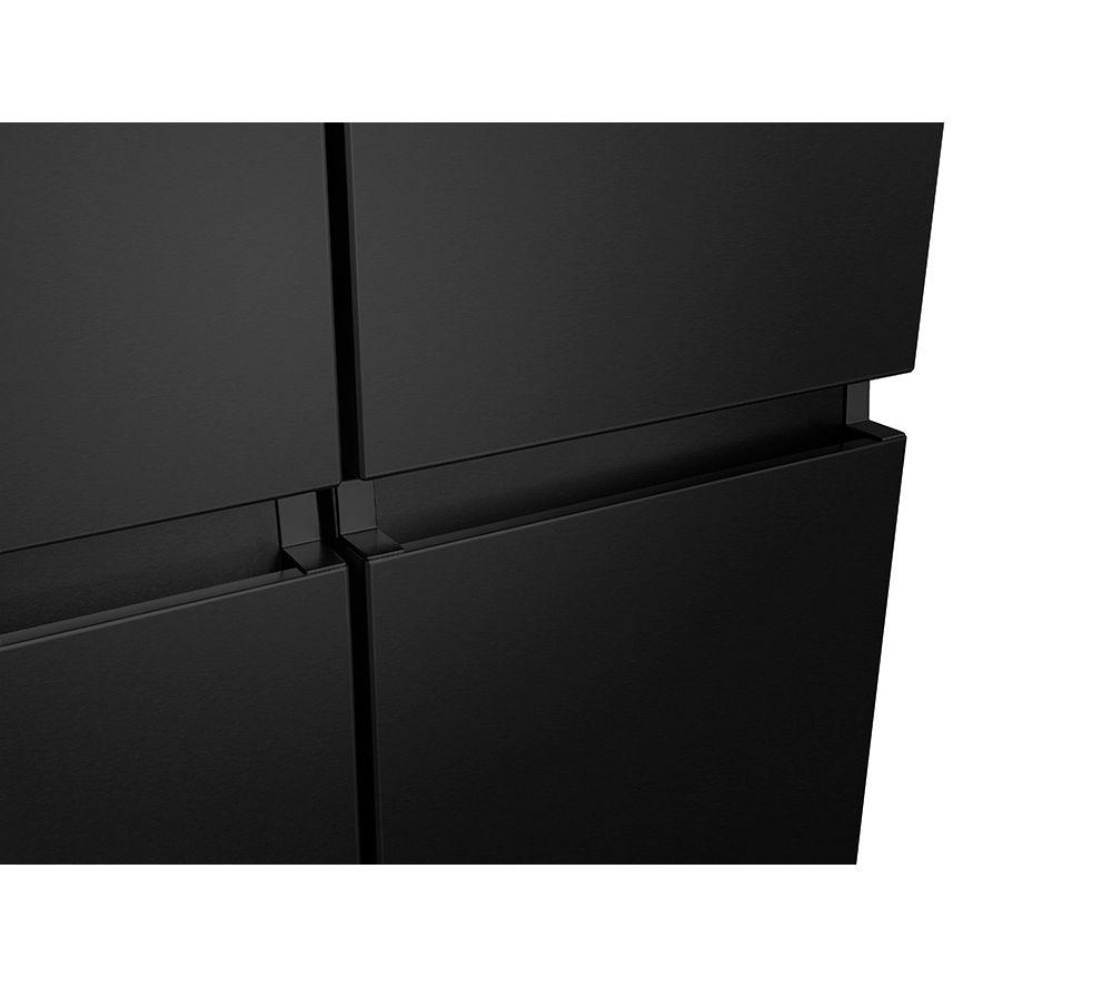 Frigorífico combi inteligente HISENSE PureFlat RQ758N4SWFE - Acero inoxidable negro