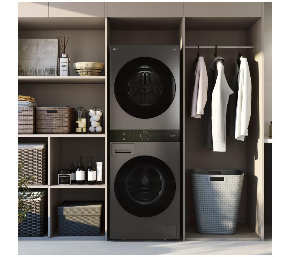 LG WashTower WT1210BBTN1 WiFi-enabled 12 kg Washer Dryer - Black