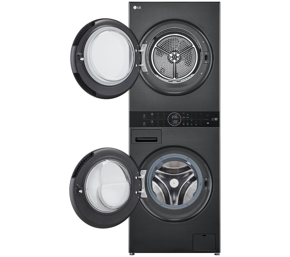 LG WashTower WT1210BBTN1 WiFi-enabled 12 kg Washer Dryer - Black