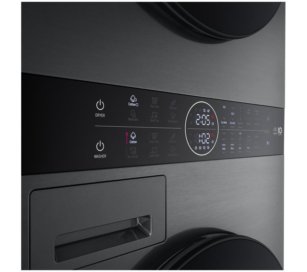 LG WashTower WT1210BBTN1 WiFi-enabled 12 kg Washer Dryer - Black