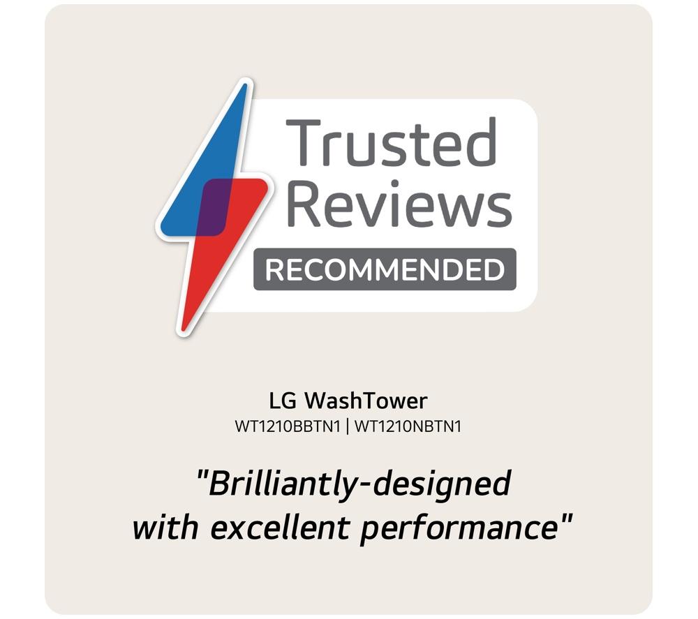 LG WashTower AI Direct Drive WT1210NBTN1 WLAN-fähig 12 kg Waschtrockner – Grün & Beige