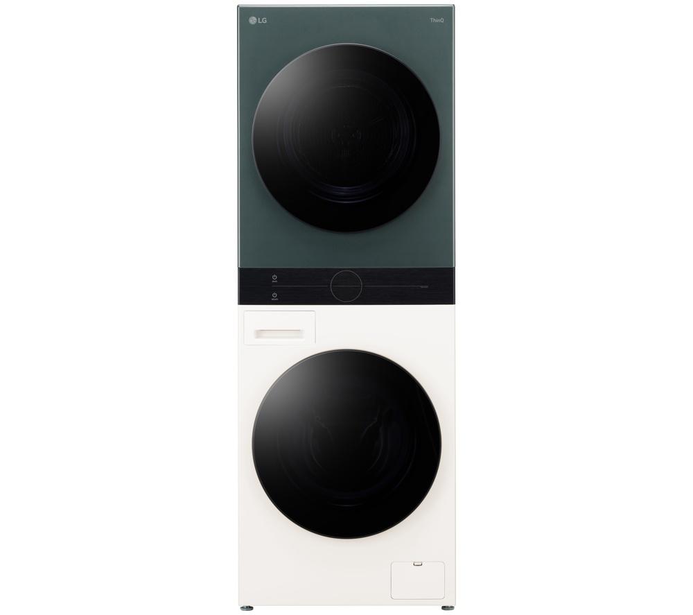 LG WashTower AI Direct Drive WT1210NBTN1 WiFi-enabled 12 kg Washer Dryer - Green & Beige