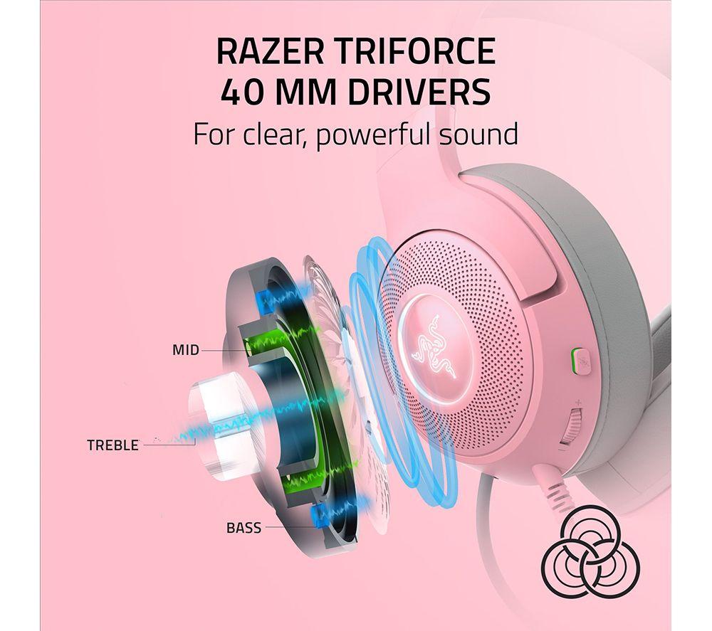 RAZER Kraken Kitty V2 Gaming Headset - Pink