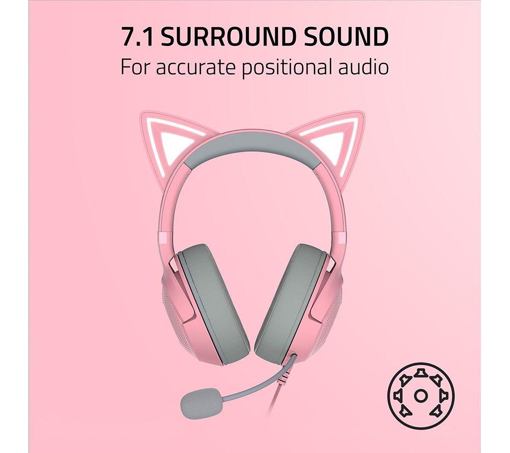 RAZER Kraken Kitty V2 Gaming Headset - Pink