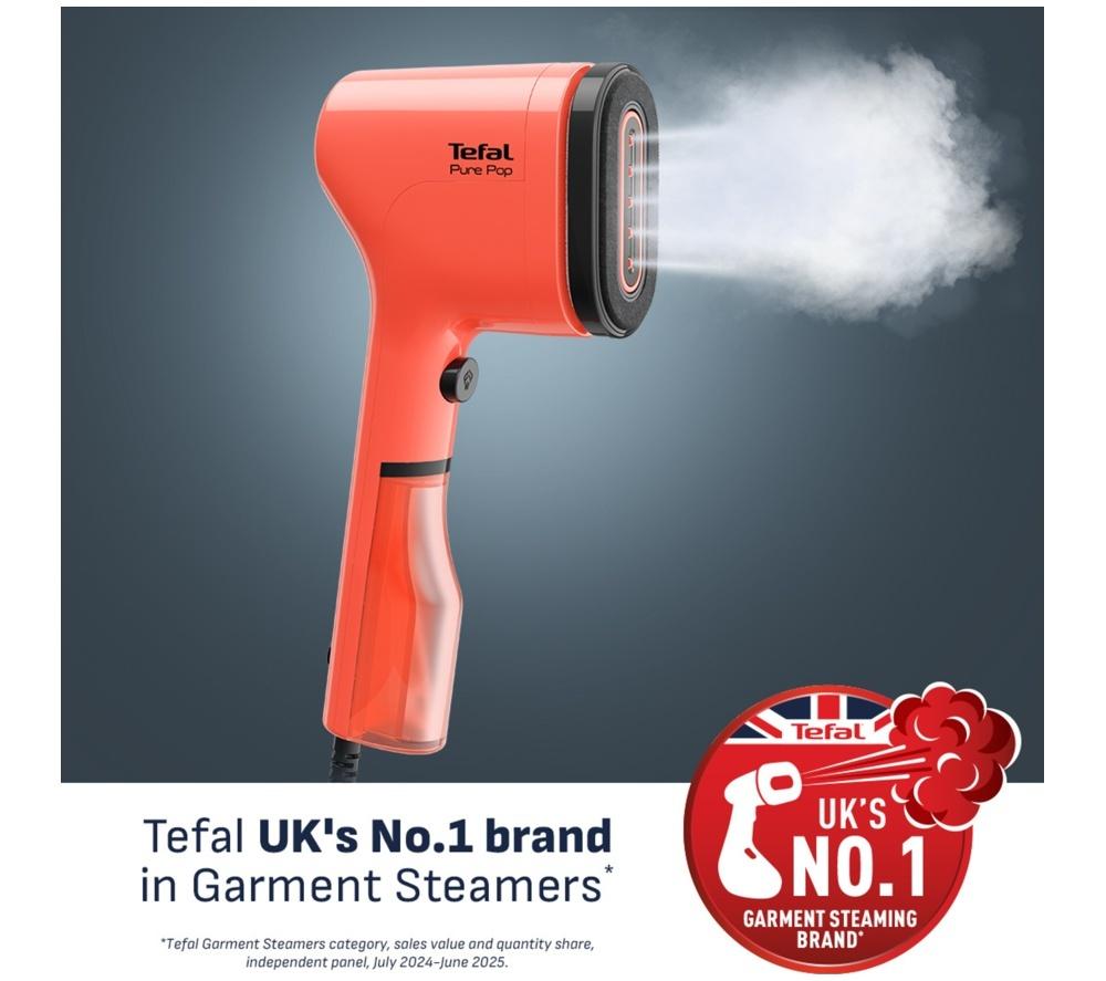TEFAL Pure POP DT2022 Clothes Steamer - Coral