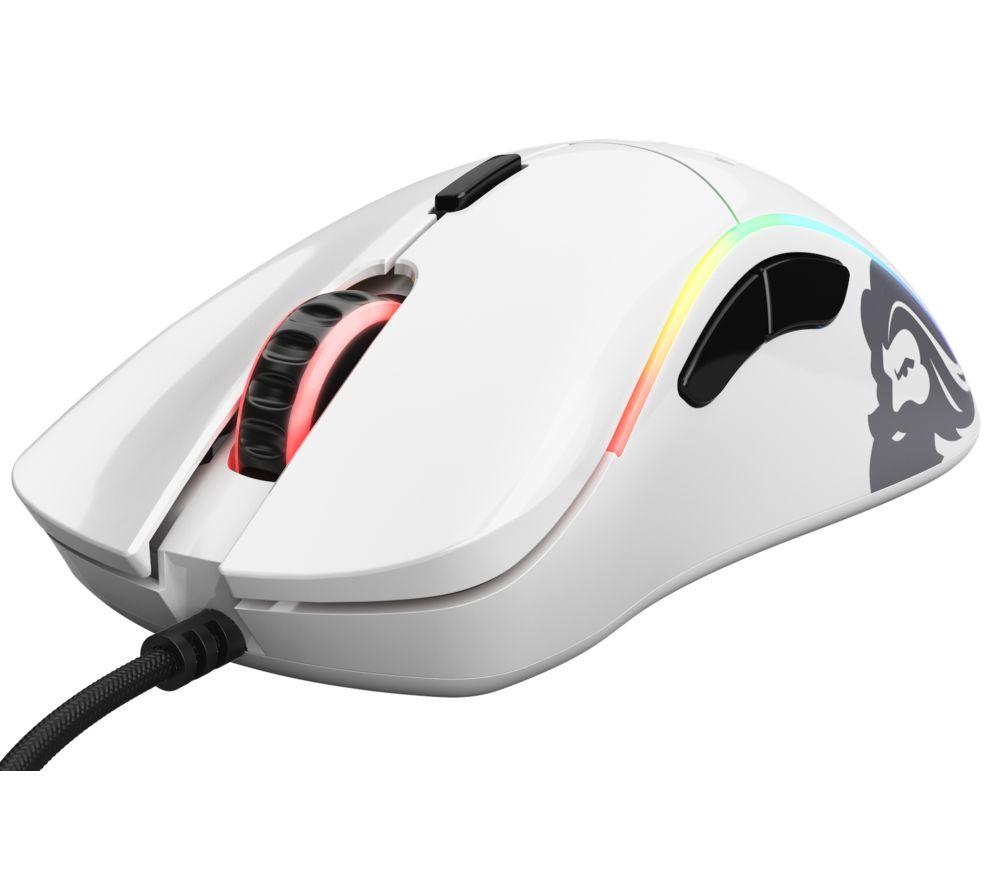 GLORIOUS Model D RGB Optical Gaming Mouse - Glossy White