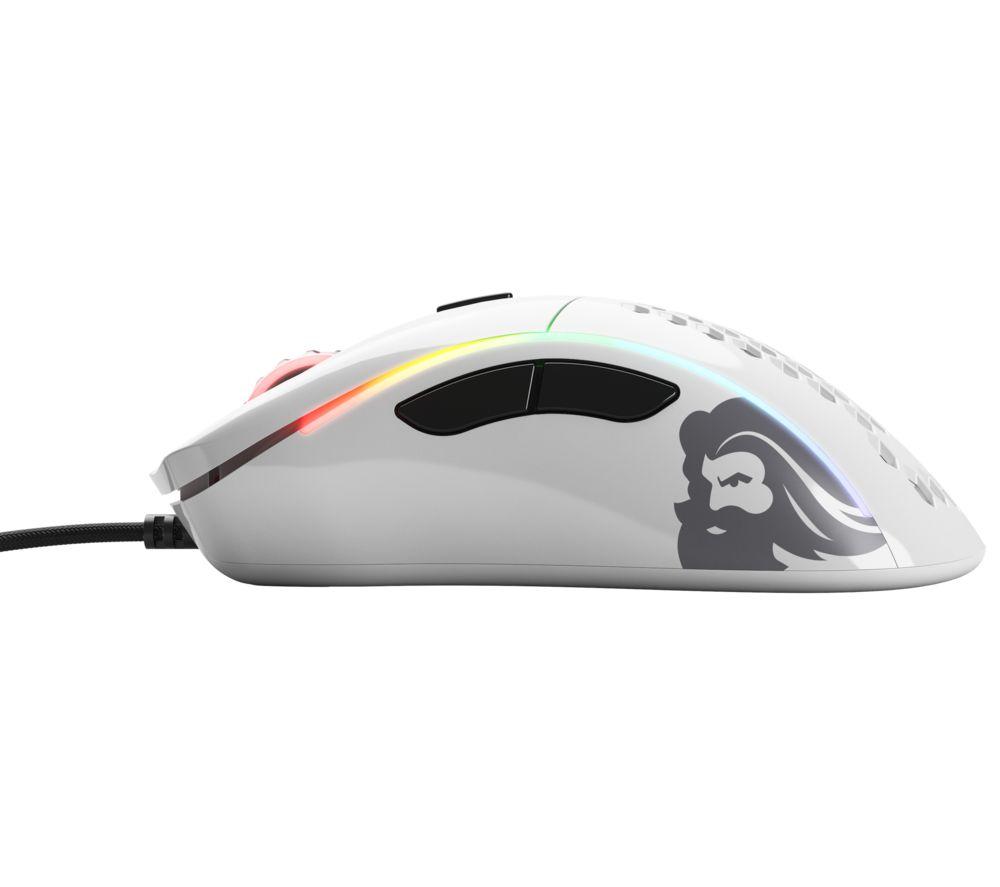 GLORIOUS Model D RGB Optical Gaming Mouse - Glossy White