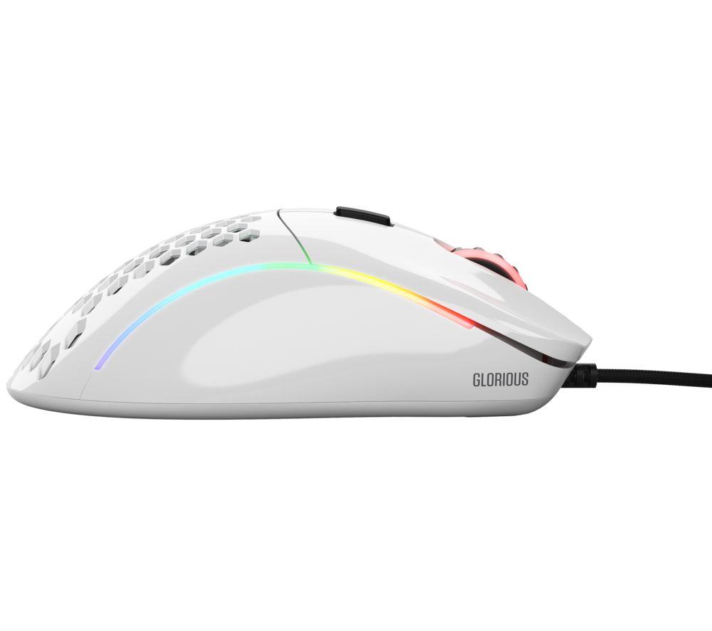 GLORIOUS Model D RGB Optical Gaming Mouse - Glossy White