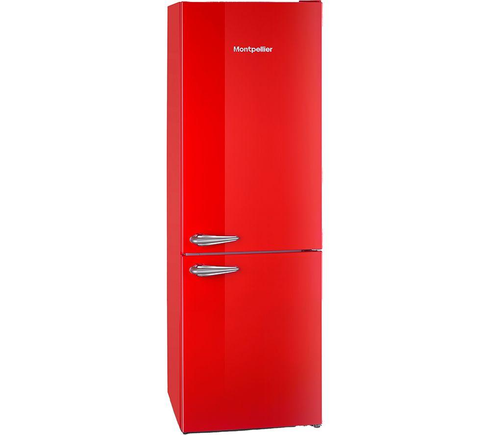 MONTPELLIER Retro MAB386ER Frigorífico combi 60/40 - Rojo