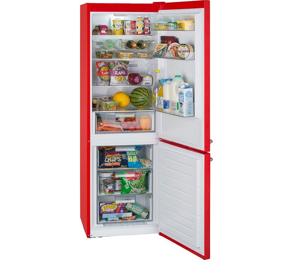 MONTPELLIER Retro MAB386ER Frigorífico combi 60/40 - Rojo