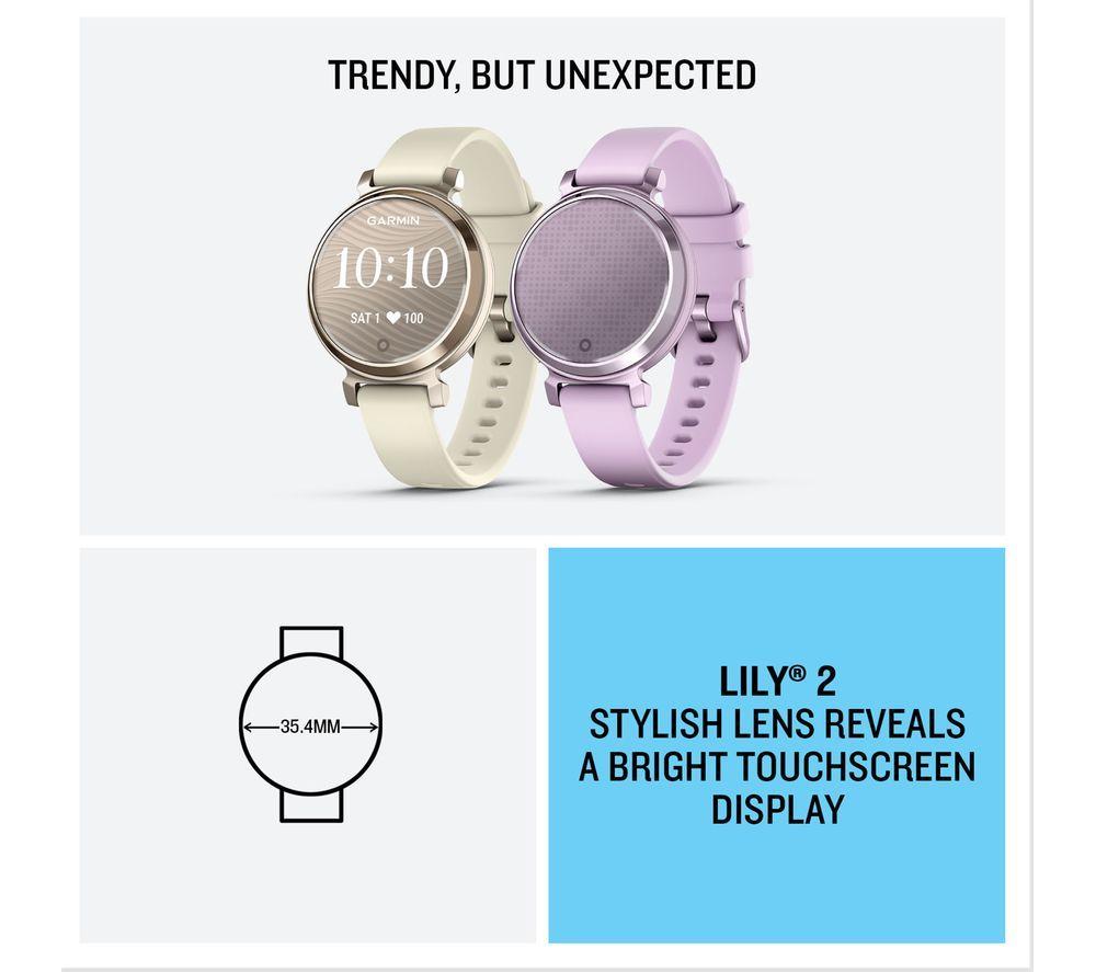 GARMIN Lily 2 Smart Watch - Cream Gold
