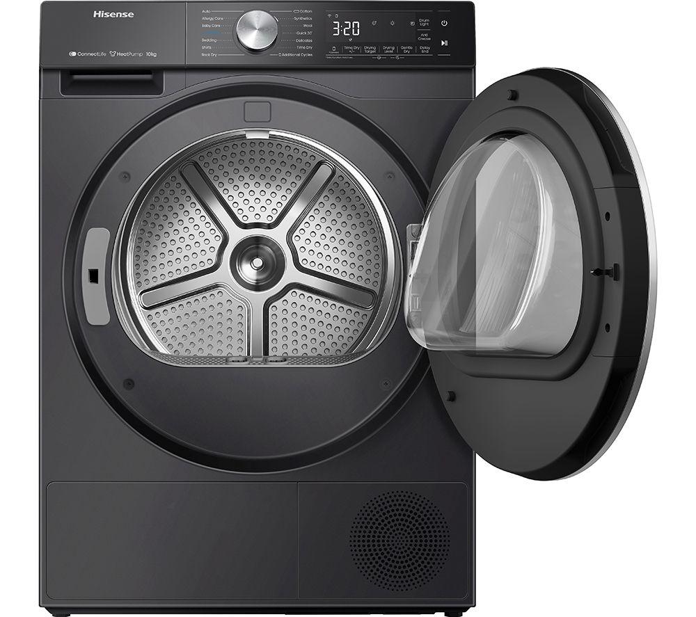 Secadora de bomba de calor de 10 kg con Wi-Fi HISENSE Serie 5S DH5S102BB - Negra