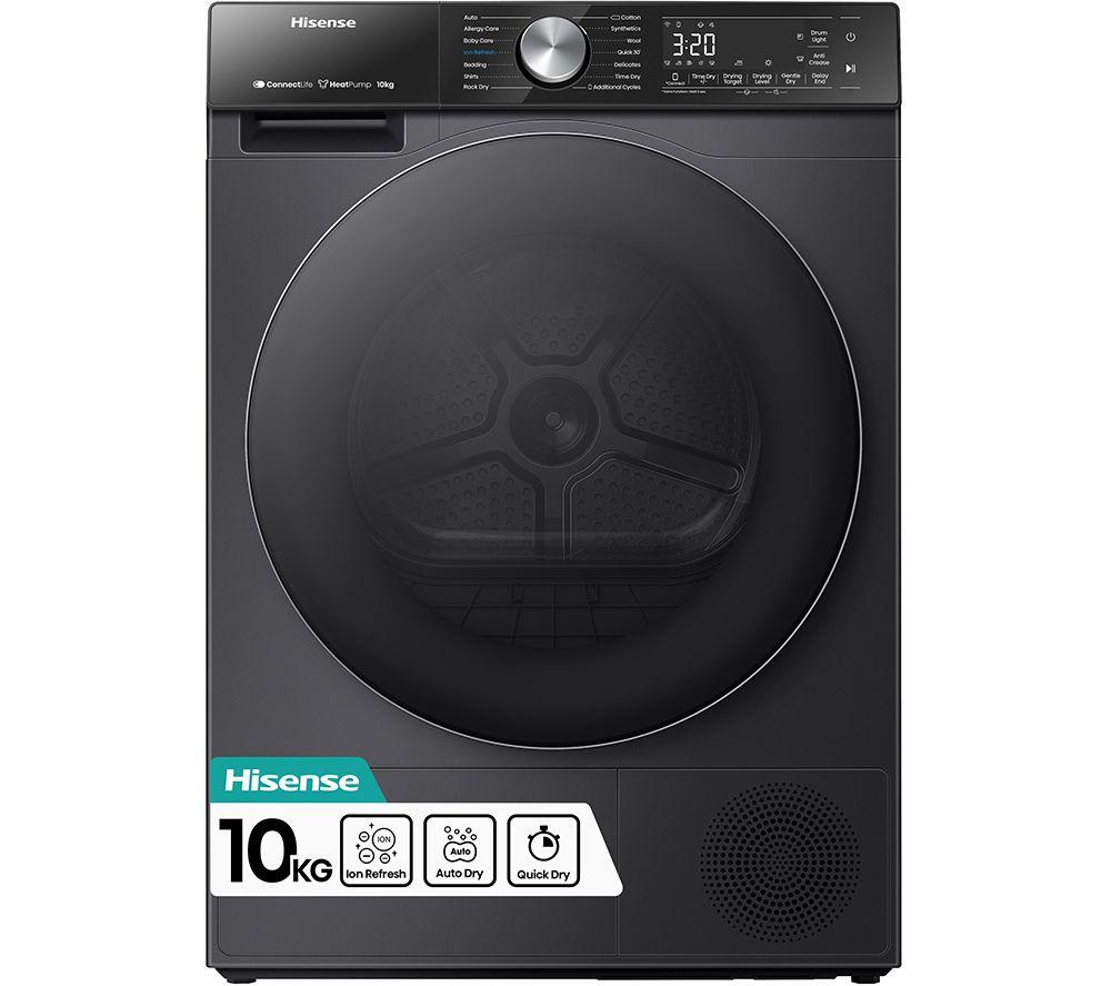 HISENSE 5S Series DH5S102BB WiFi-enabled 10 kg Heat Pump Tumble Dryer - Black
