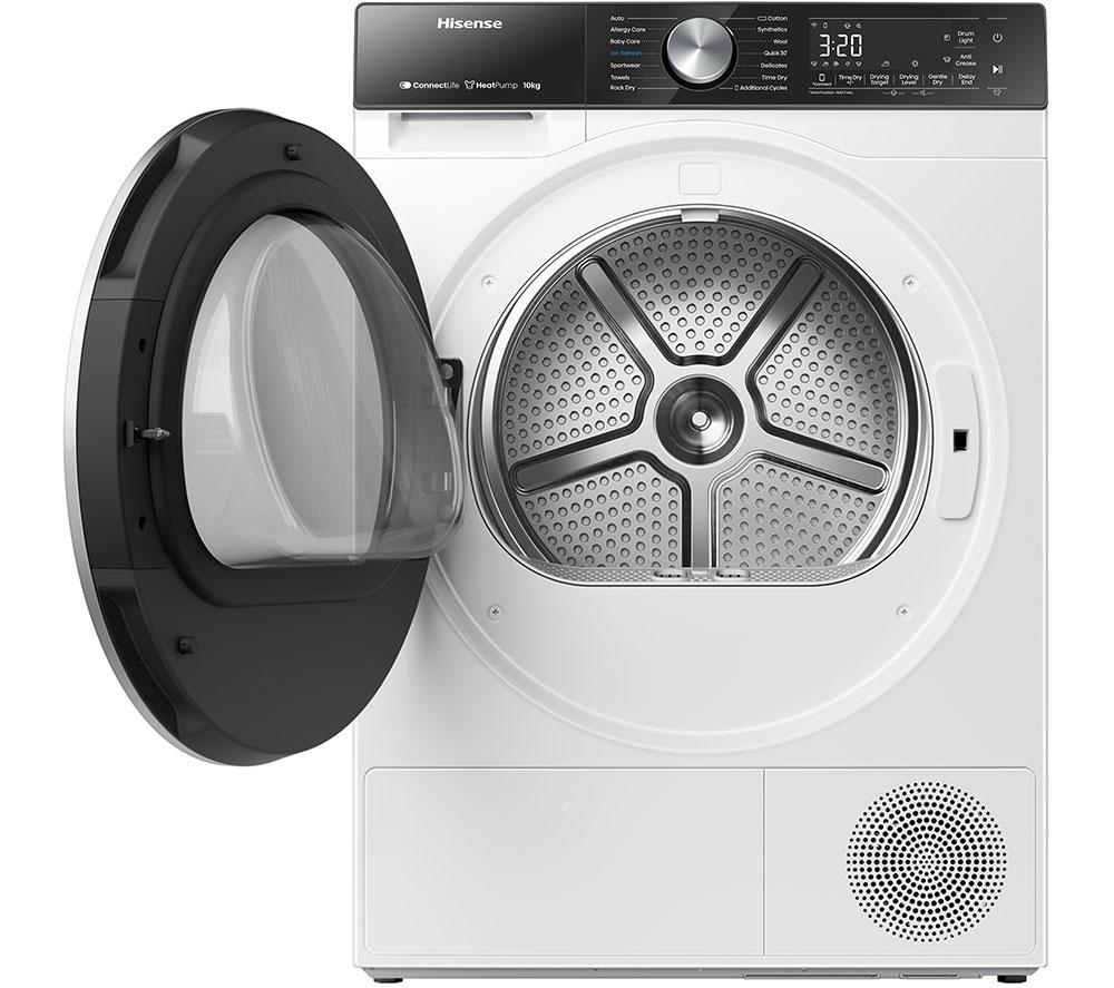 Secadora de bomba de calor Hisense 5S Series DH5S102BW de 10 kg con WiFi - Blanca
