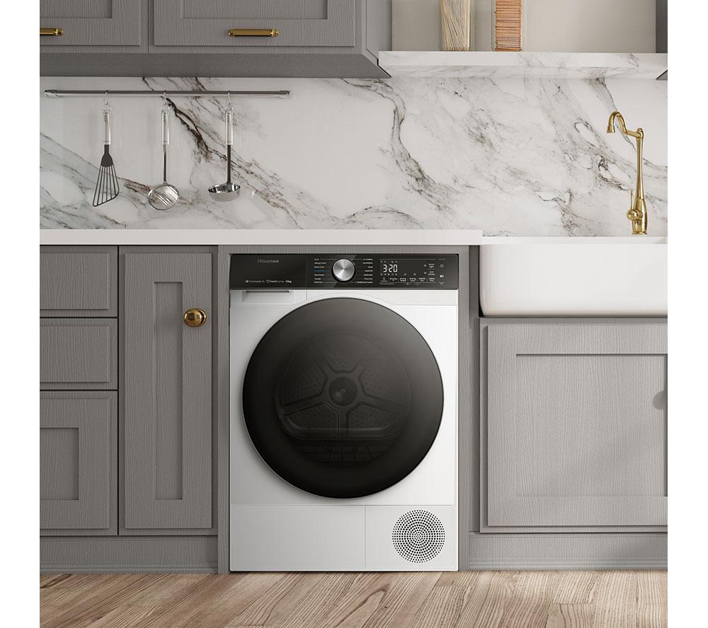 Secadora de bomba de calor Hisense 5S Series DH5S102BW de 10 kg con WiFi - Blanca