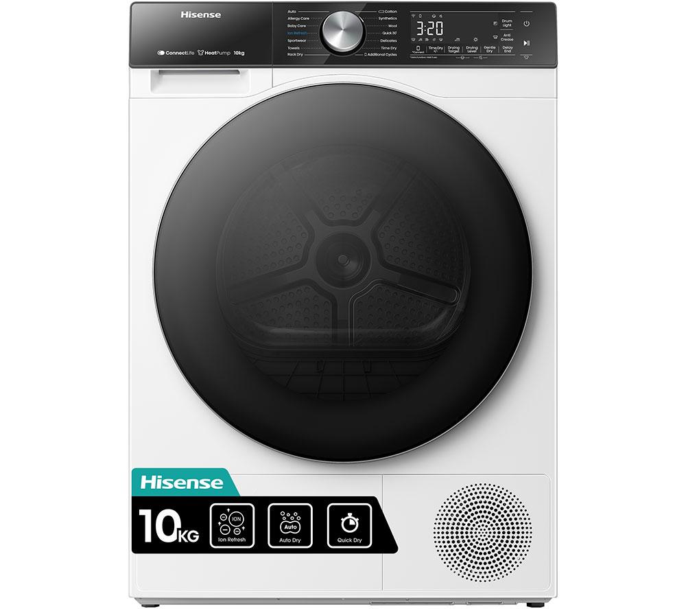 HISENSE 5S Series DH5S102BW WiFi-enabled 10 kg Heat Pump Tumble Dryer - White