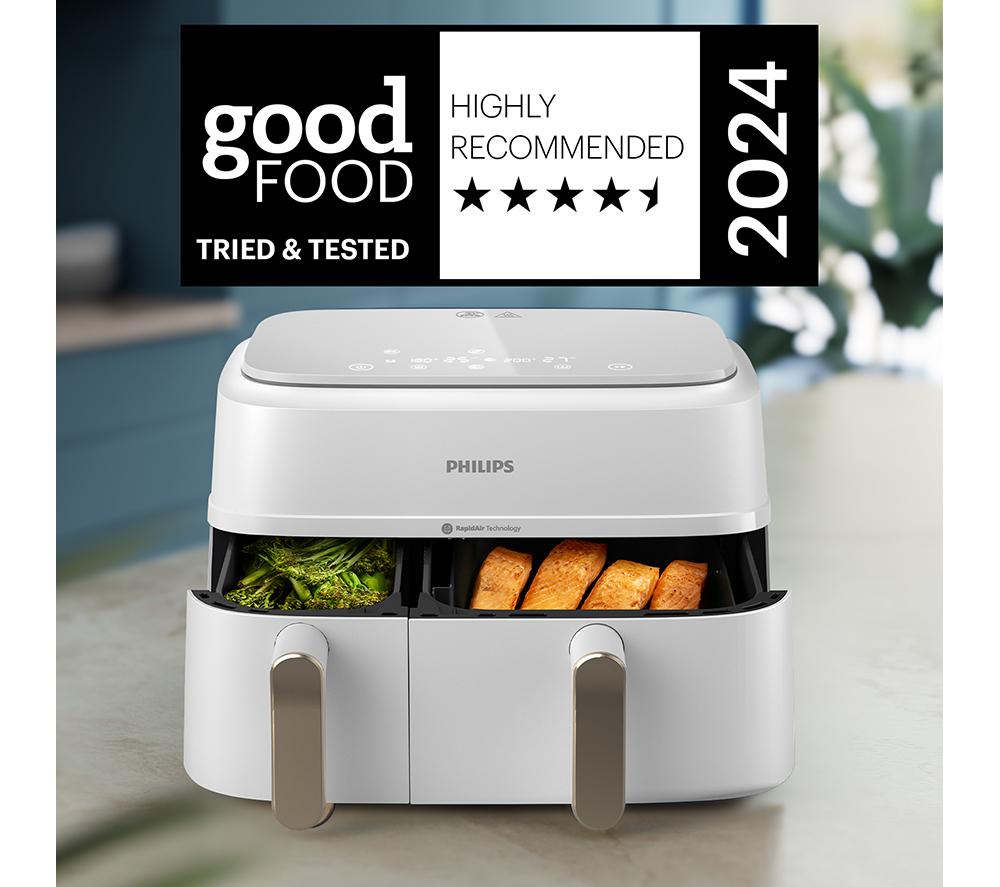PHILIPS 3000 Series NA353/19 9L Dual Basket Air Fryer - White