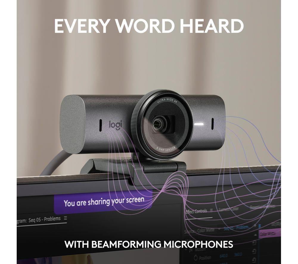 LOGITECH MX Brio 4K Ultra HD Webcam - Graphite