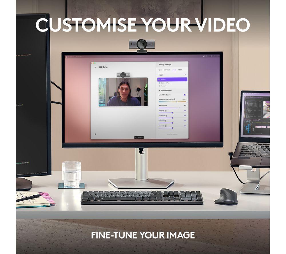 Cámara web LOGITECH MX Brio 4K Ultra HD - Grafito
