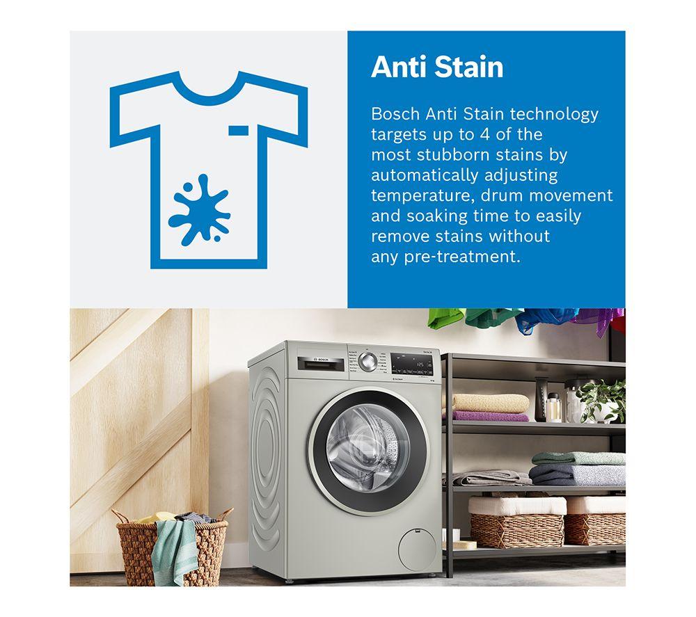 BOSCH Series 6 WGG244ZCGB AntiStain 9 kg 1400 Spin Washing Machine - Graphite