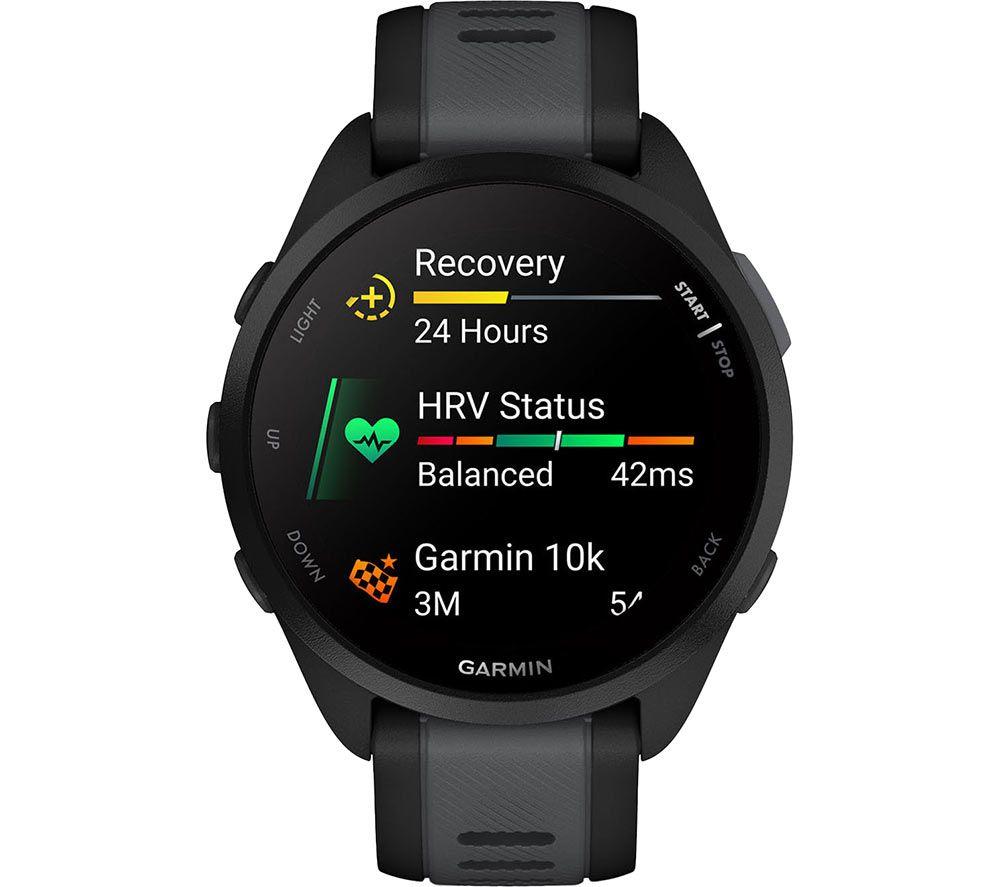 GARMIN Forerunner 165 Sportuhr - Schwarz, 43 mm