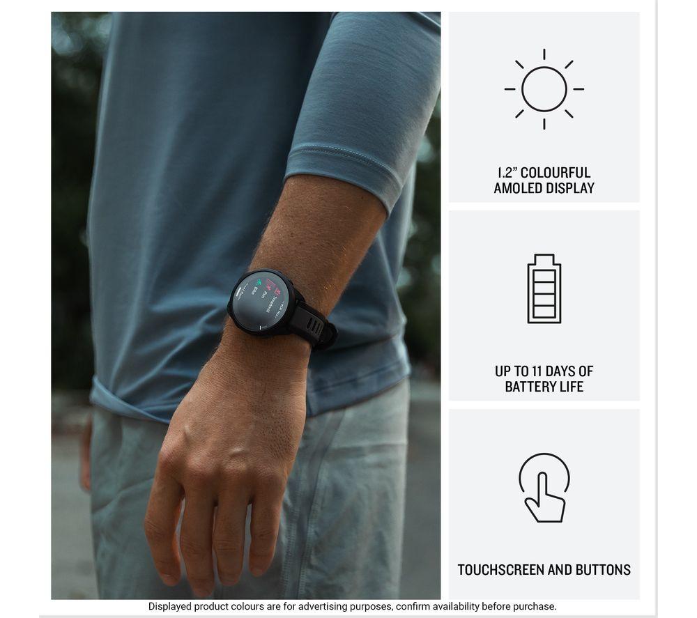 GARMIN Forerunner 165 Sportuhr - Schwarz, 43 mm
