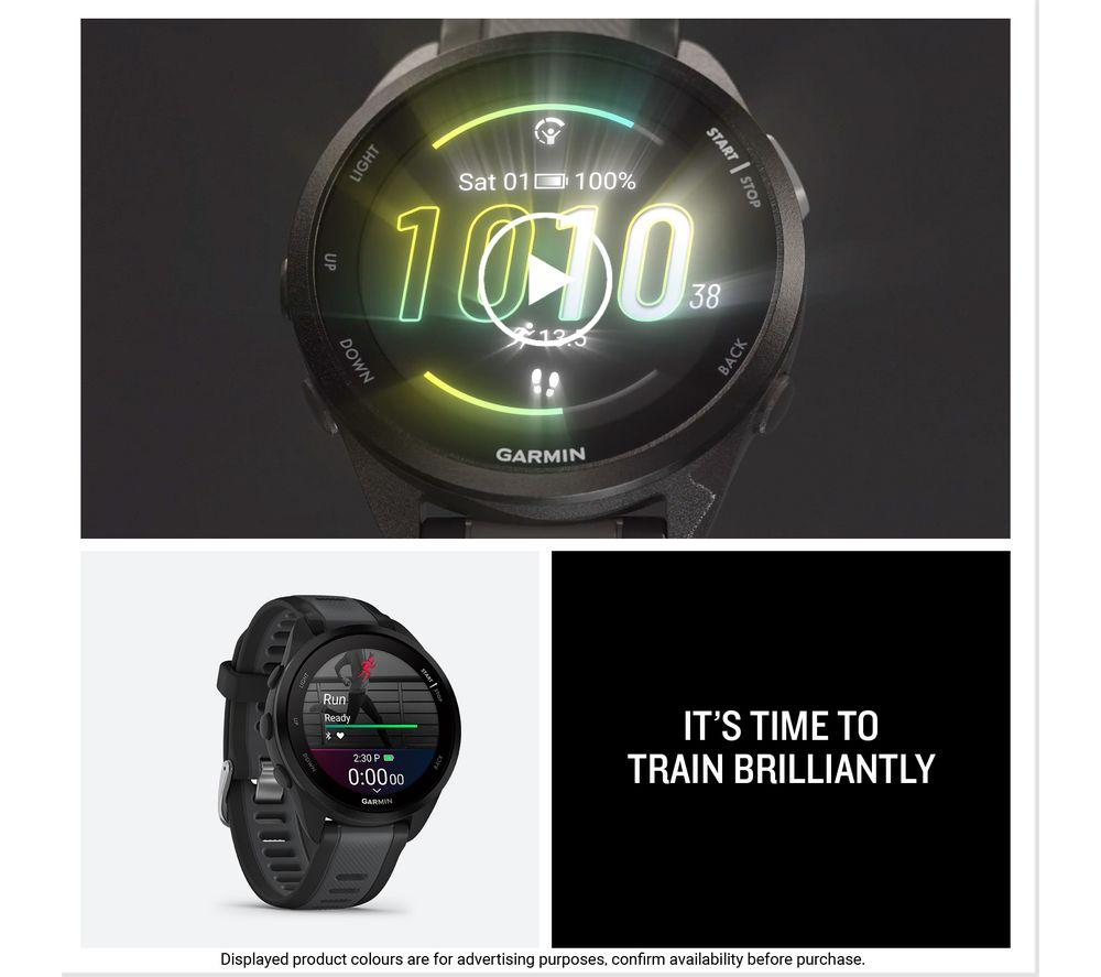GARMIN Forerunner 165 Sportuhr - Schwarz, 43 mm
