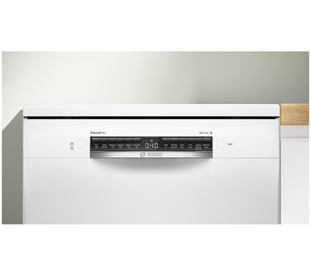 BOSCH Series 4 SMS4EKW06G Full-size WiFi-enabled Dishwasher - White
