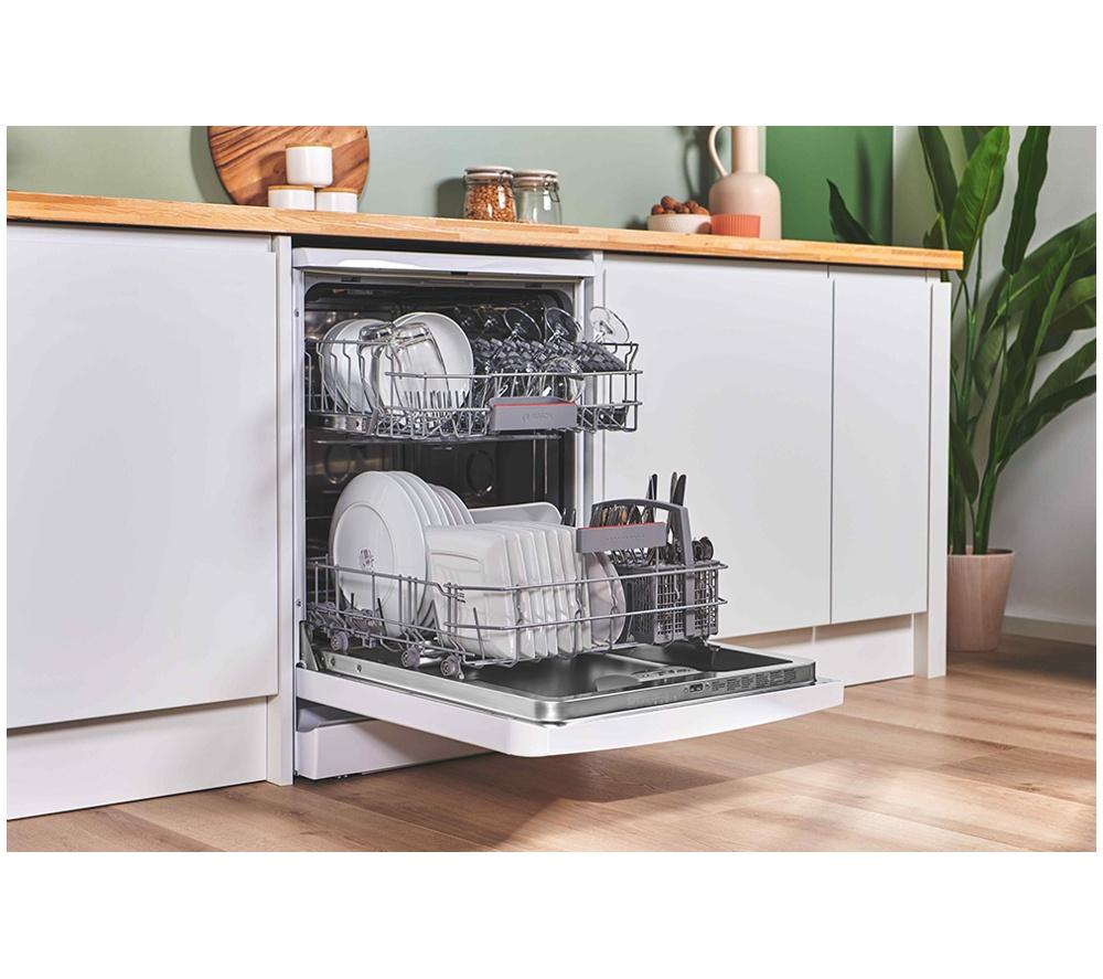 BOSCH Series 4 SMS4EKW06G Full-size WiFi-enabled Dishwasher - White