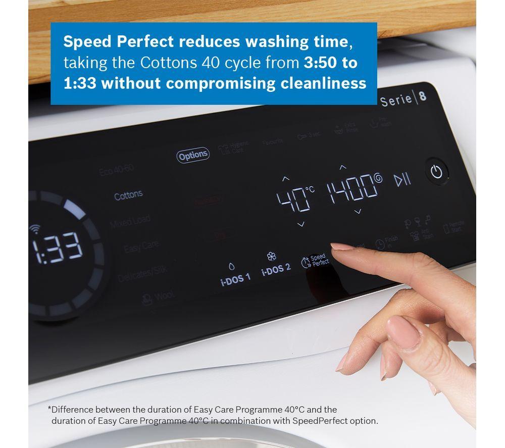 BOSCH Serie 8 i-DOS WNC25410GB Lavadora secadora de 10,5 kg - Blanca