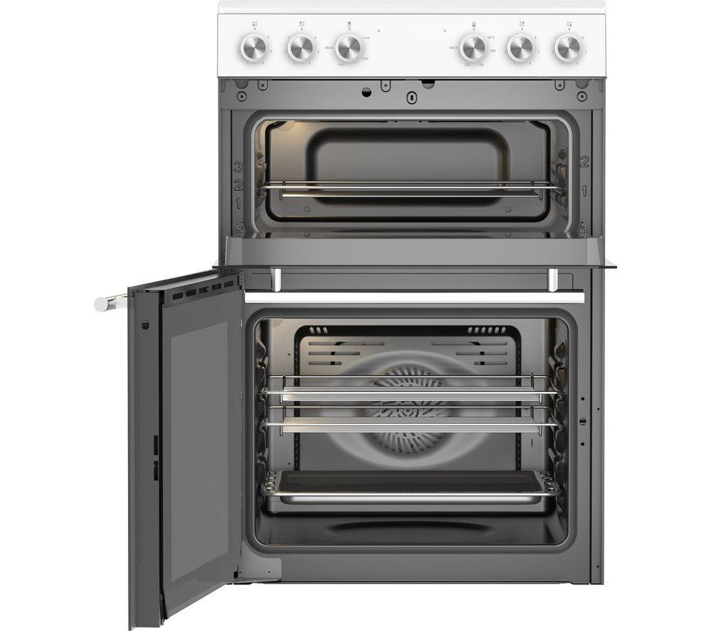 Cocina eléctrica de cerámica LOGIK LFTC60W24 de 60 cm - Blanca