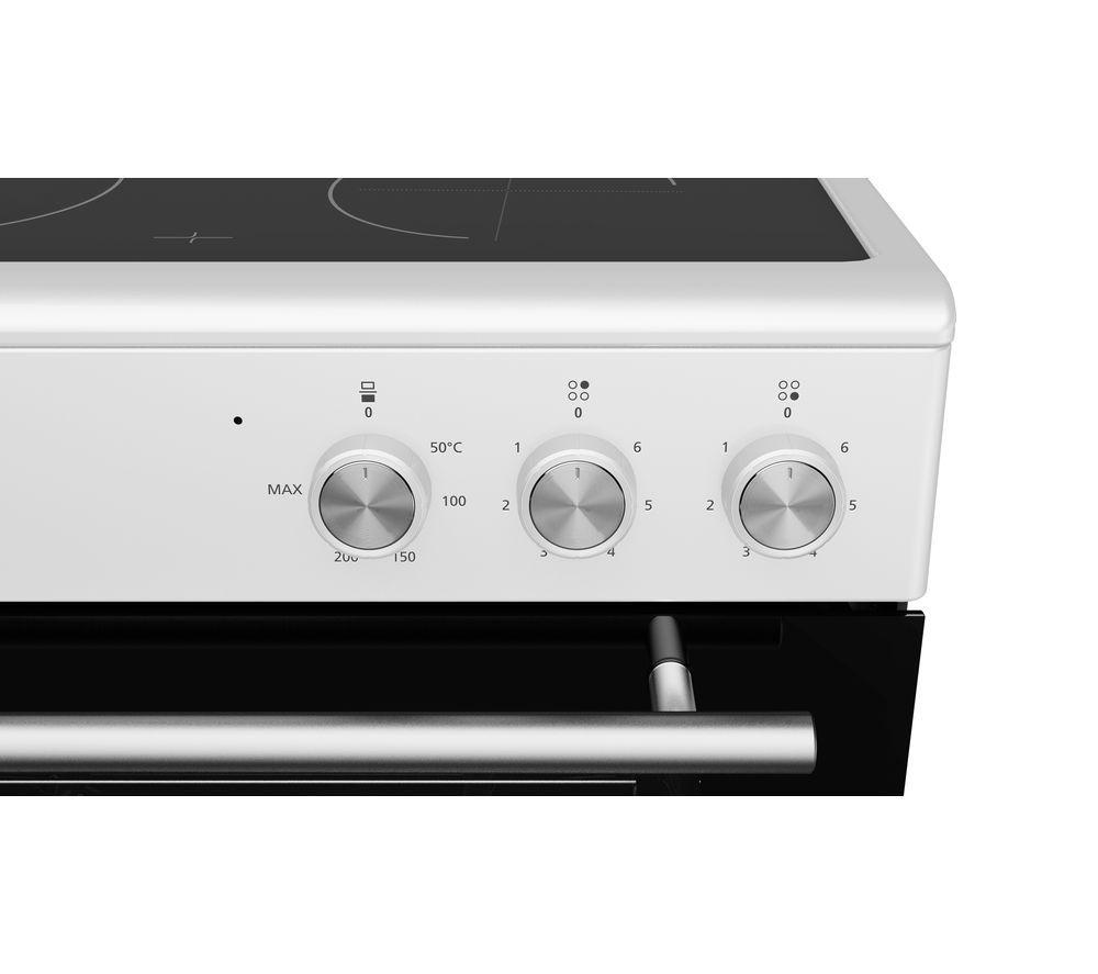 Cocina eléctrica de cerámica LOGIK LFTC60W24 de 60 cm - Blanca