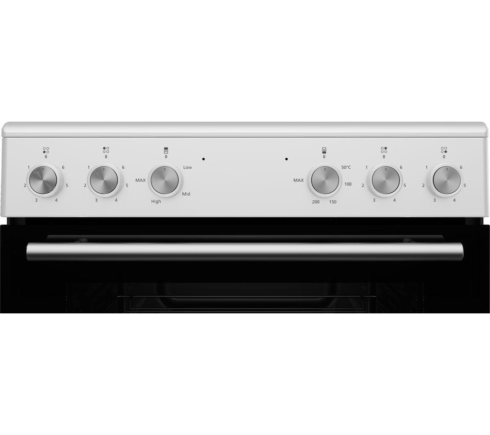Cocina eléctrica de cerámica LOGIK LFTC60W24 de 60 cm - Blanca