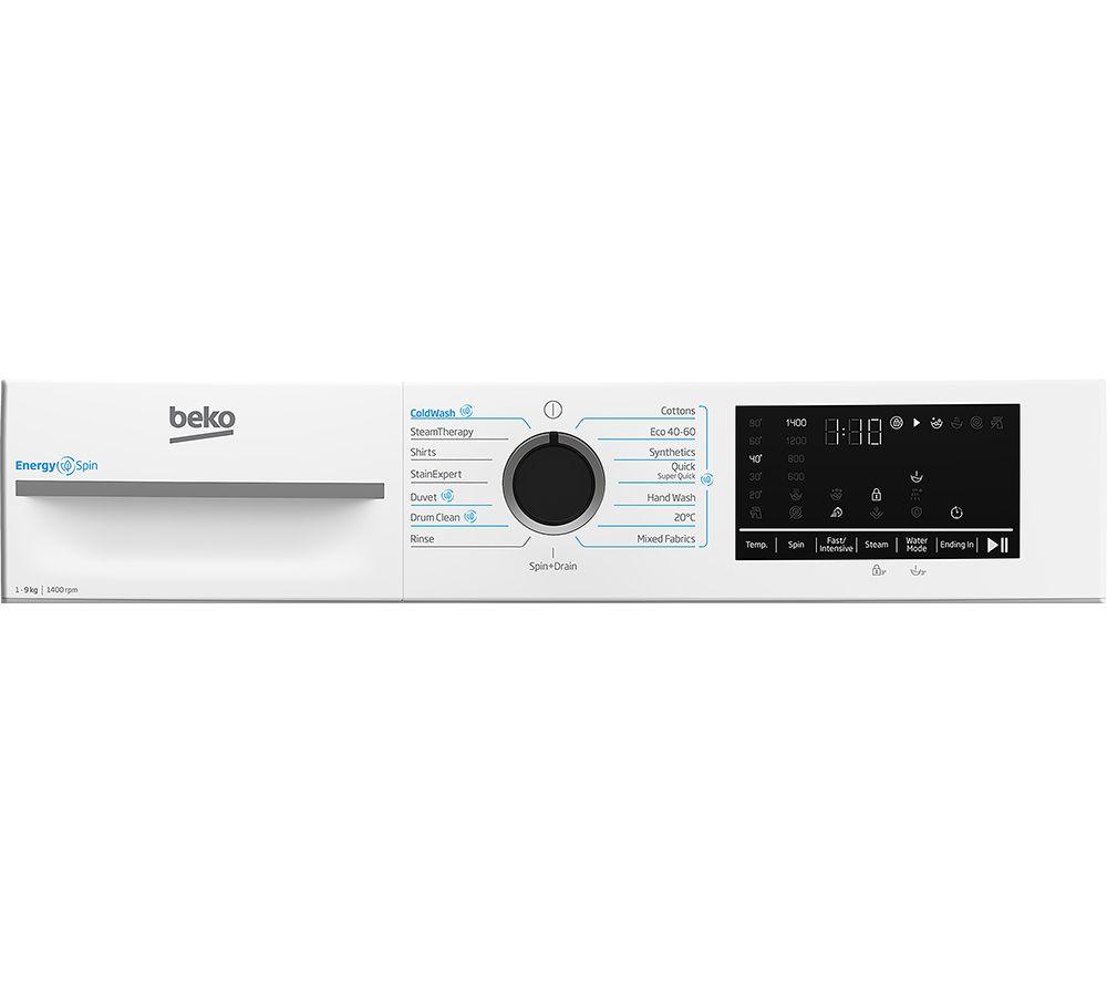 BEKO Pro EnergySpin IronFast BM3WT4941IW 9 kg 1400 Spin Washing Machine - White