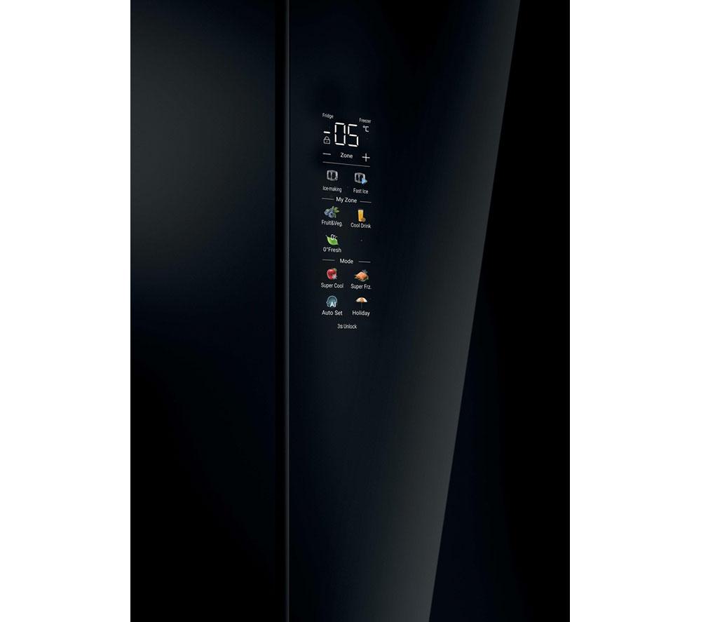 Frigorífico Combi HAIER Serie 7 No Frost Total HFR79F19DFGB - Cristal Negro Obsidiana