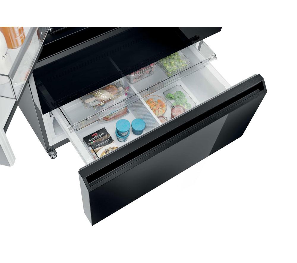 Frigorífico Combi HAIER Serie 7 No Frost Total HFR79F19DFGB - Cristal Negro Obsidiana