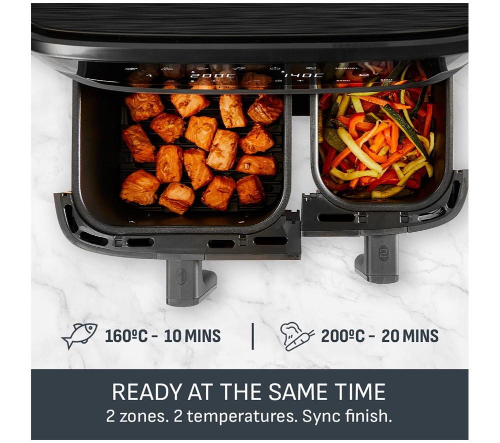 TEFAL Easy Fry EY901N40 Freidora de aire doble de 8.3L - Negro