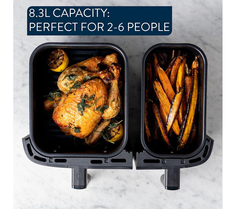 TEFAL Jamie Oliver Easy Fry EY90JDG0 8.3L Dual Drawer Air Fryer - Stainless Steel