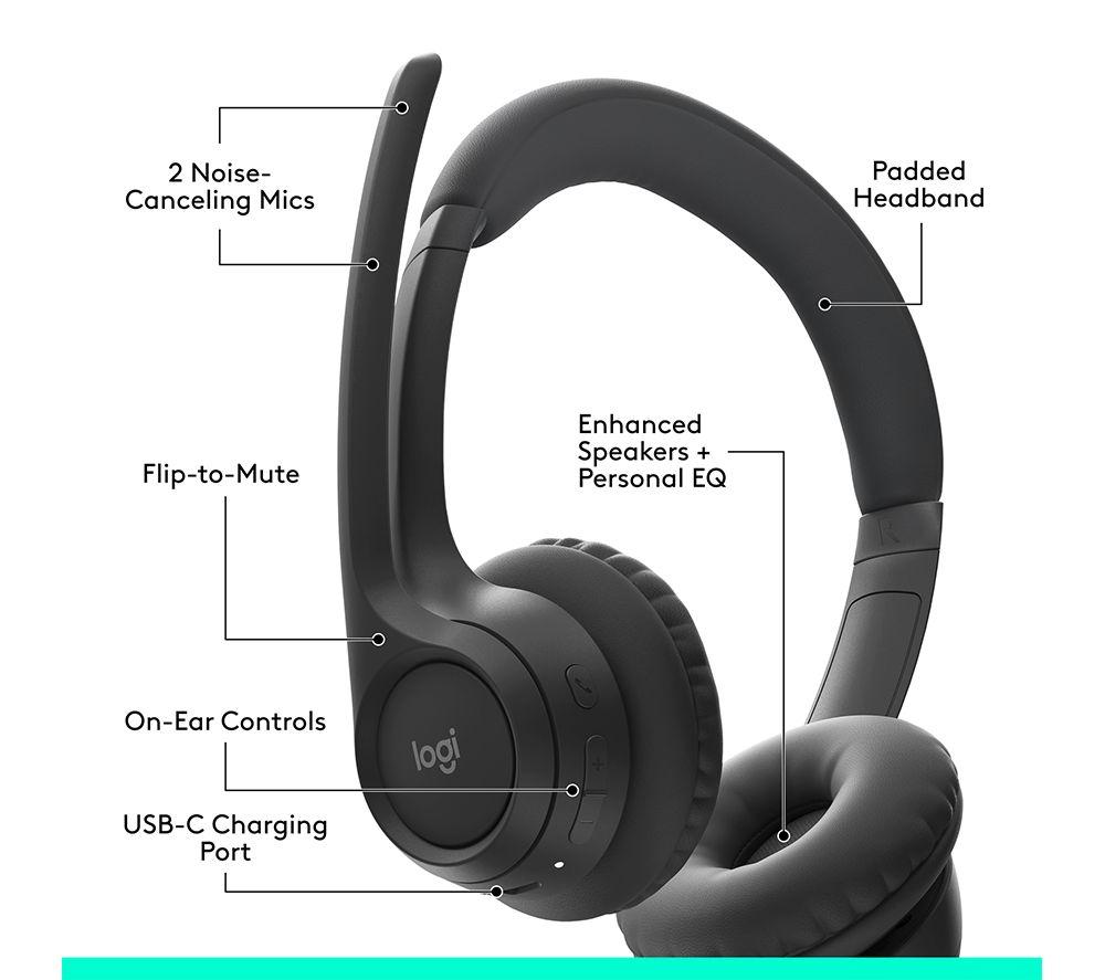 LOGITECH Zone 300 Wireless Headset - Graphite