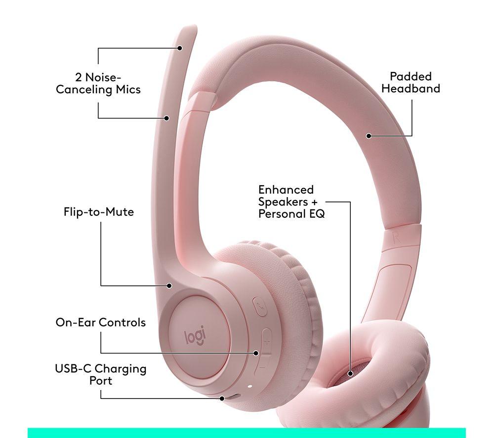 LOGITECH Zone 300 Wireless Headset - Rose
