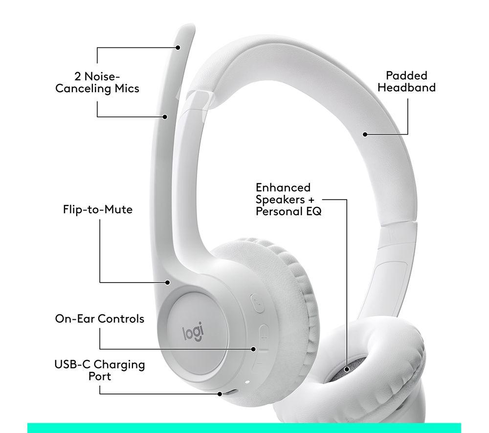 LOGITECH Zone 300 Wireless Headset - Off White