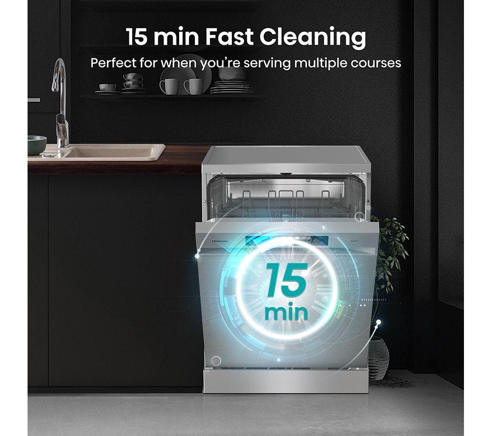 HISENSE HS642D90XUK Full-size Dishwasher - Stainless Steel